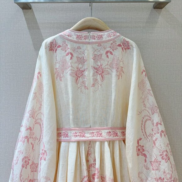 Zimmermann V-neck long-sleeved mini dress - Picture 4 of 7